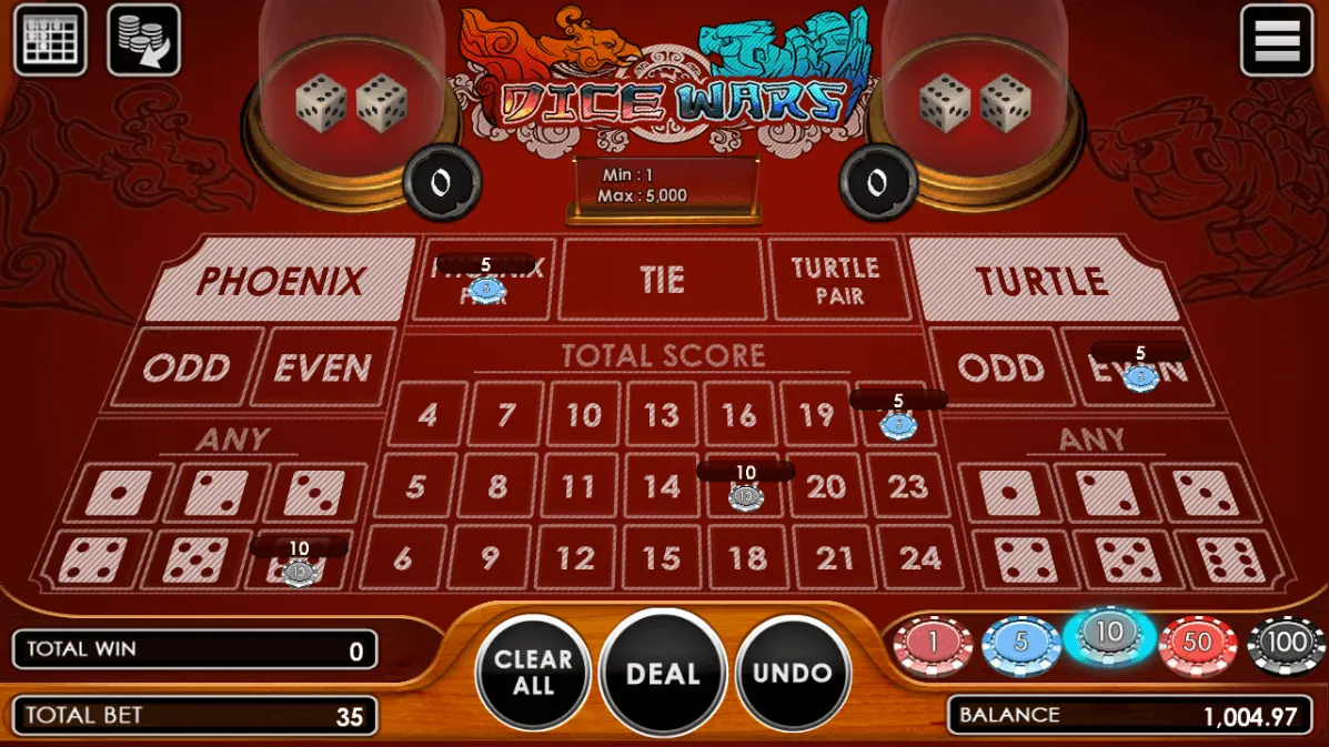 Dice Wars bets